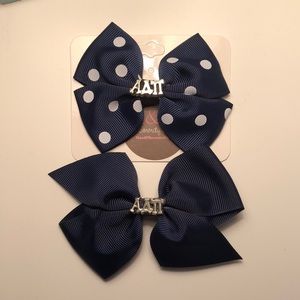 TWO ADPi Navy Hair Bows